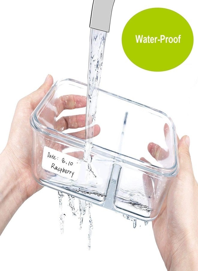 True-Ally ملصقات فينيل بيضاء لؤلؤية مقاومة للماء من ترو-ألي، 160 قطعة (لا تترك أثراً)، مناسبة لبرطمانات ماسون والزجاجات، ملصقات حرفية، ملصقات برطمانات المطبخ، ملصقات زجاجات 5 سم × 3.8 سم (ملصقات مع قلم تحديد دائم) - Image 5